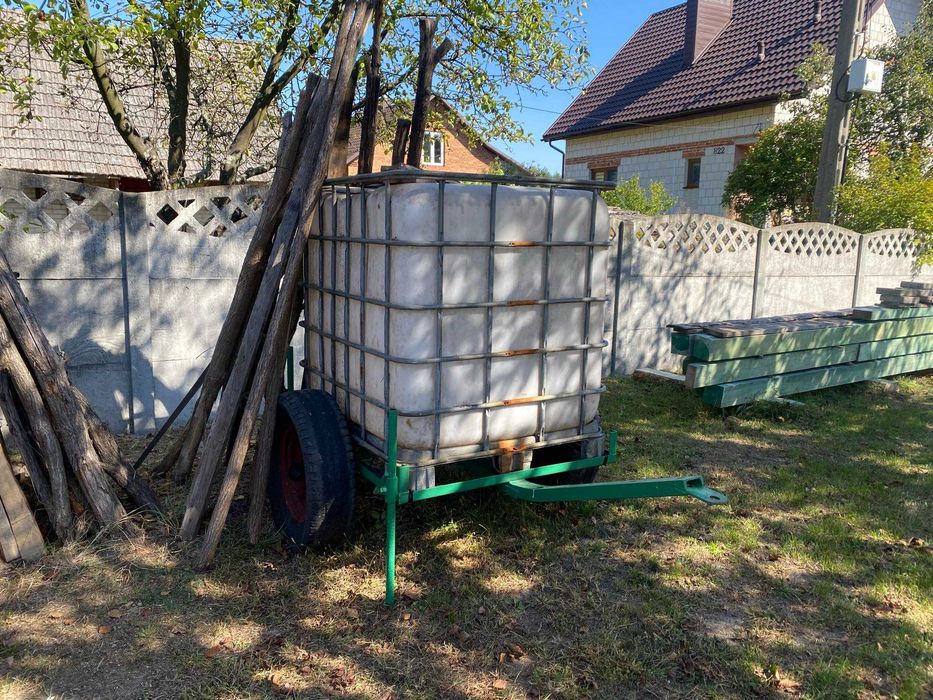 Zbiornik Mauzer 1000 l + wózek, przyczepka
