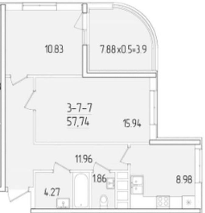 2-комнатная квартира с террасой в 60 Жемчужине/Краснова/Ипподром