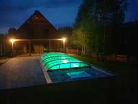Zadaszenie basenowe ELEGANT 8,68 x 4,22 x 0,85 pokrywa na basen