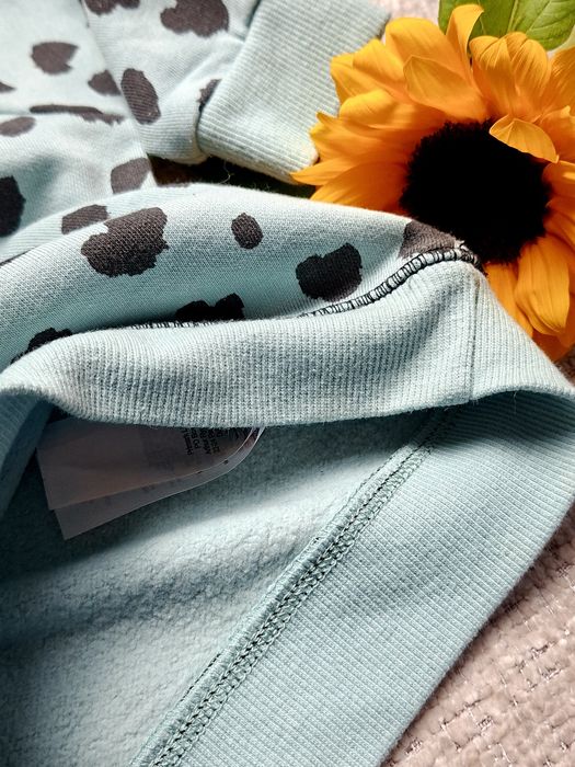 Bluza dresowa dziewczęca  miętowa 6-9 miesięcy