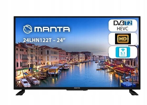 Telewizor MANTA LED 24 cale HD DVB-T2 HEVC/H.265