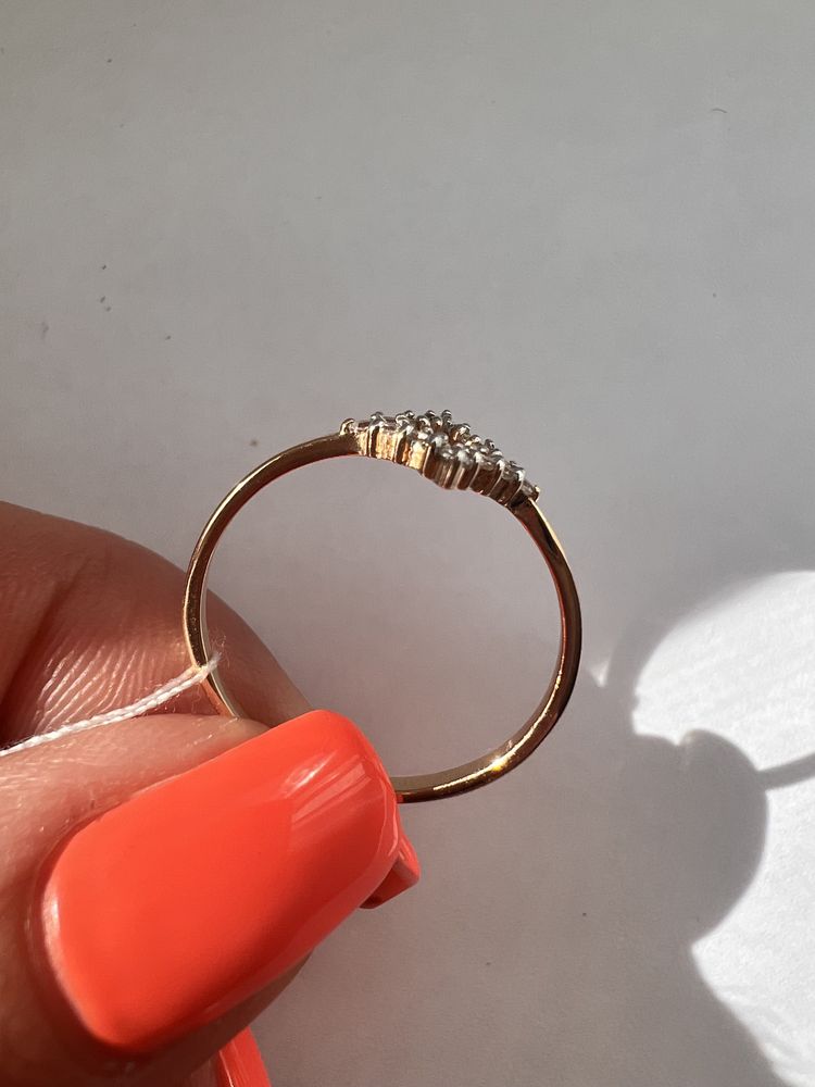 Золотое кольцо размер 17 красное золото 585 проба