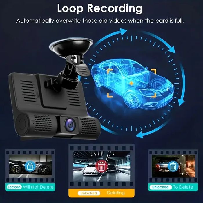 Wodeorejestrator Full HD 1080p z tylną kamerą kamera samochodowa