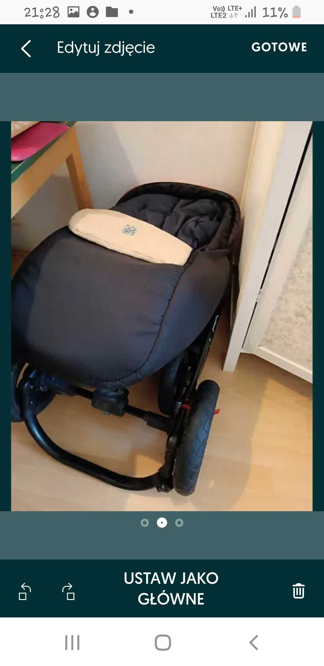 2500 sklep okazja Wozek 2 w 1 Dada Paradiso group  oslona na nozki