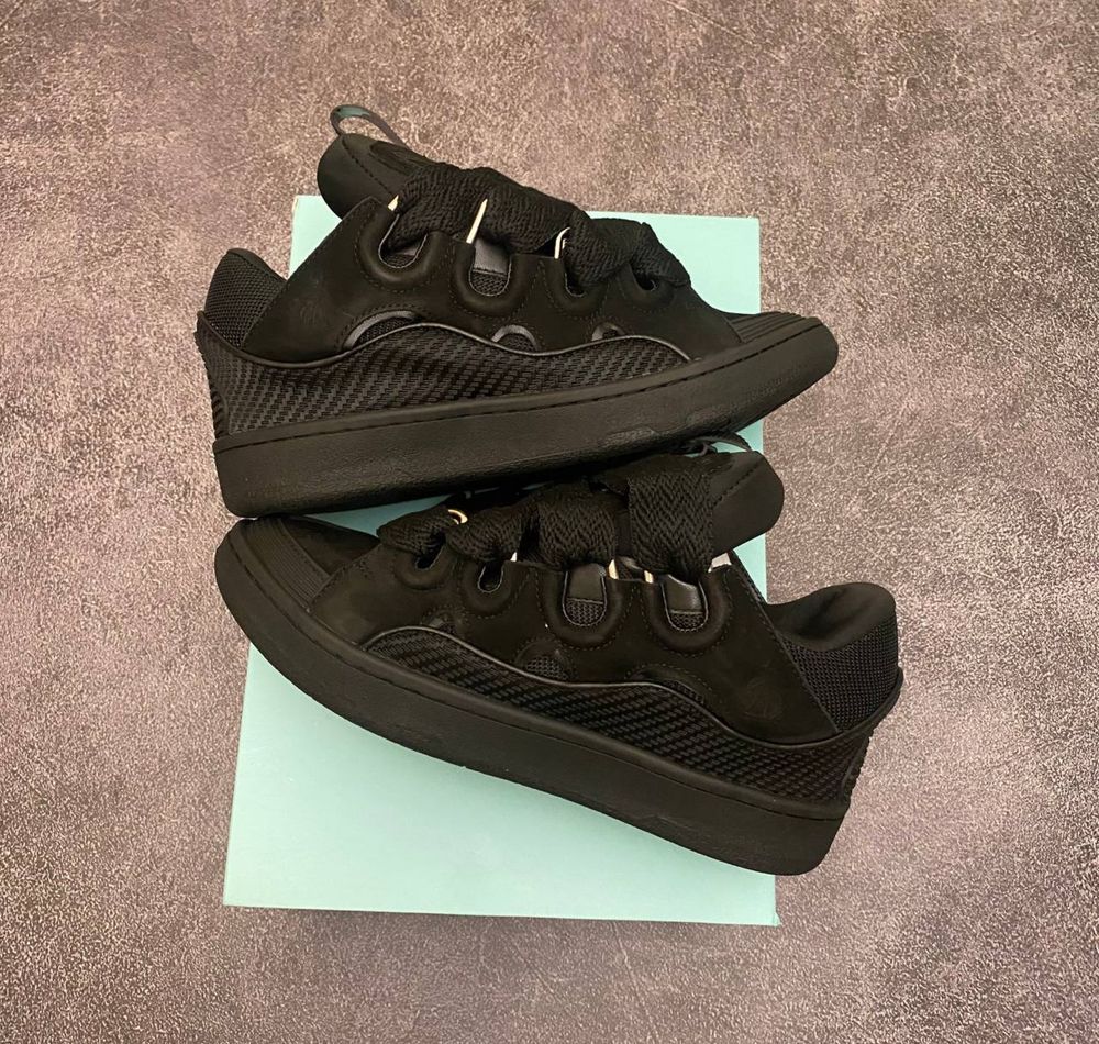 Кросівки Lanvin Curb Sneakers Black Premium (Чорні),ланвін,курб,ланвін