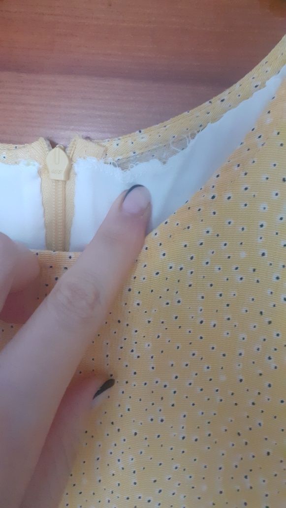 Sukienka reserved 36 żółta kropki mini