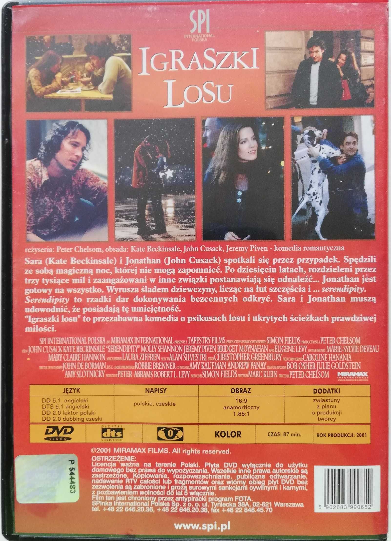 Igraszki losu  DVD  Kate Beckinsale John Cusak