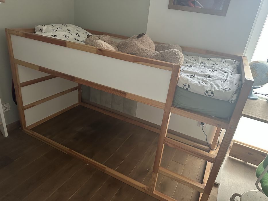 Łóżko piętrowe Ikea Kura 99 x 209 cm uzywane bardzo dobry stan