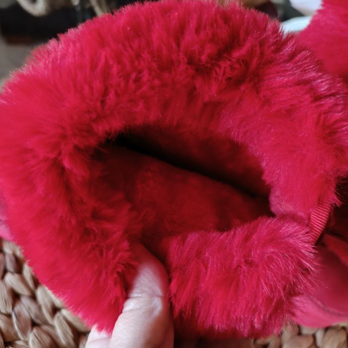 Mules/ Uggs de plataforma em camurça e pelo sintético para senhora bor