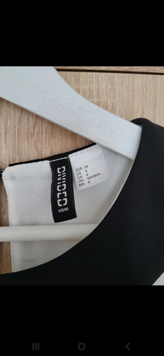 Bluzka koszulowa z kołnierzykiem H&M r. 34