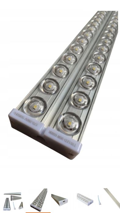 Lampa 120cm soczewkowa aluminiowa 40w=300w światła