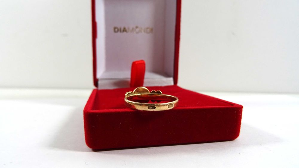 Tajemniczy  ZŁOTY PIERŚCIONEK PR585 14K Loombard Lubawa Lombard