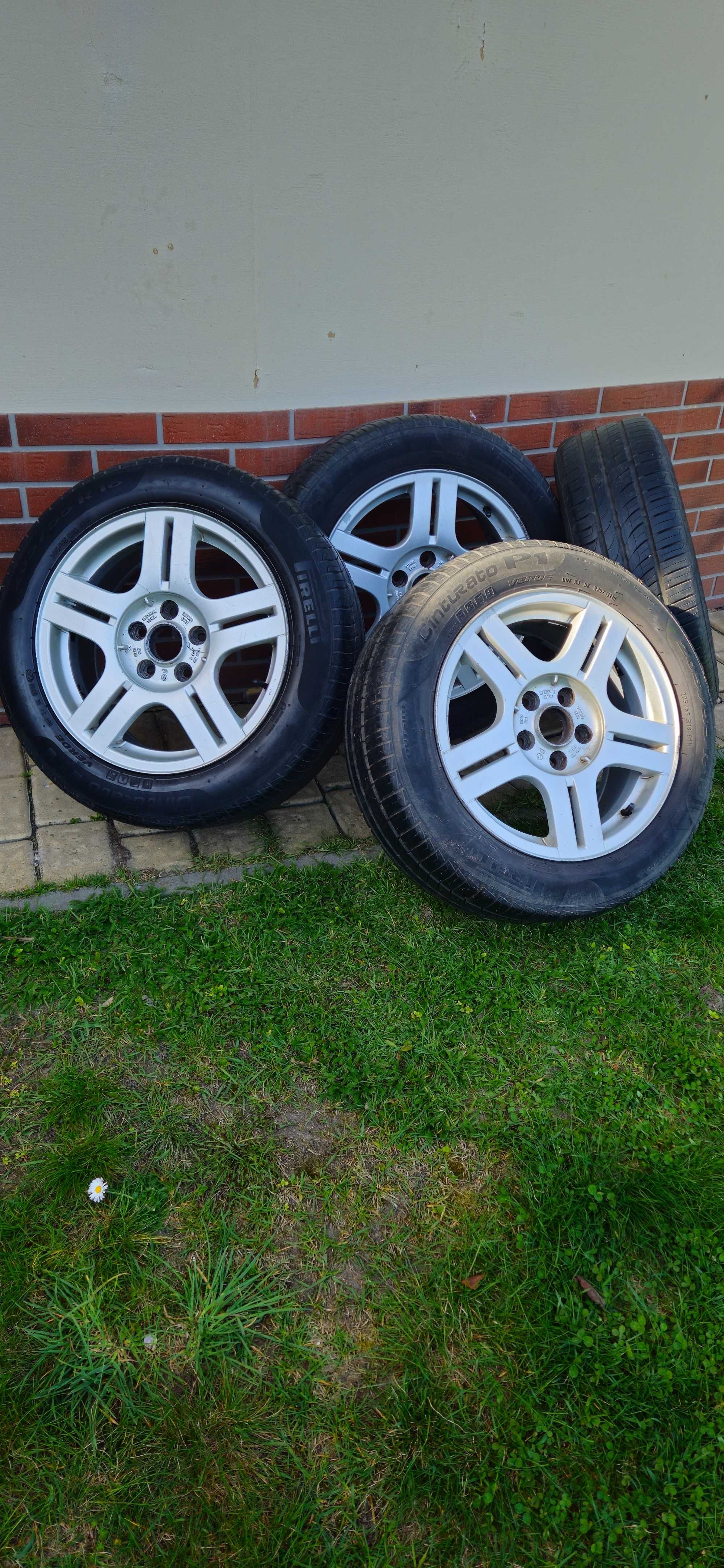 4x koła (felgi aluminiowe+opony) VW Passat B5 16" 205/55/R16