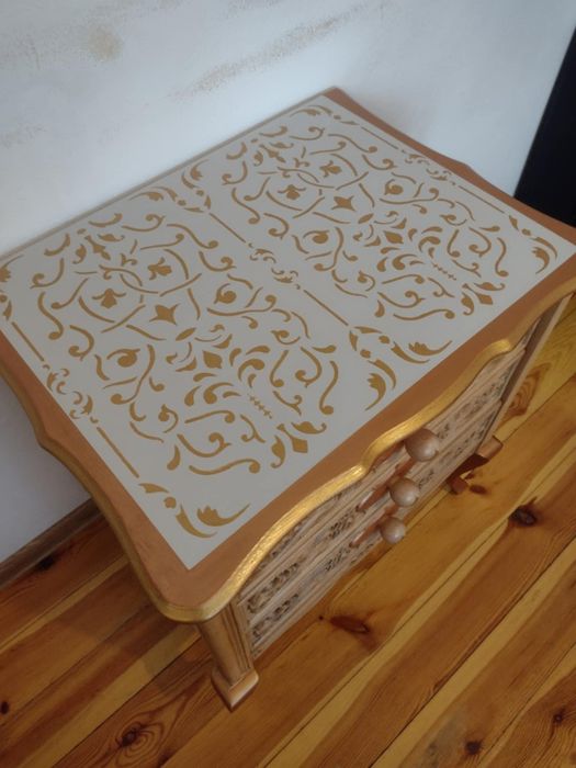 Komoda orientalna rustykalna boho drewniana. Odnowiona.