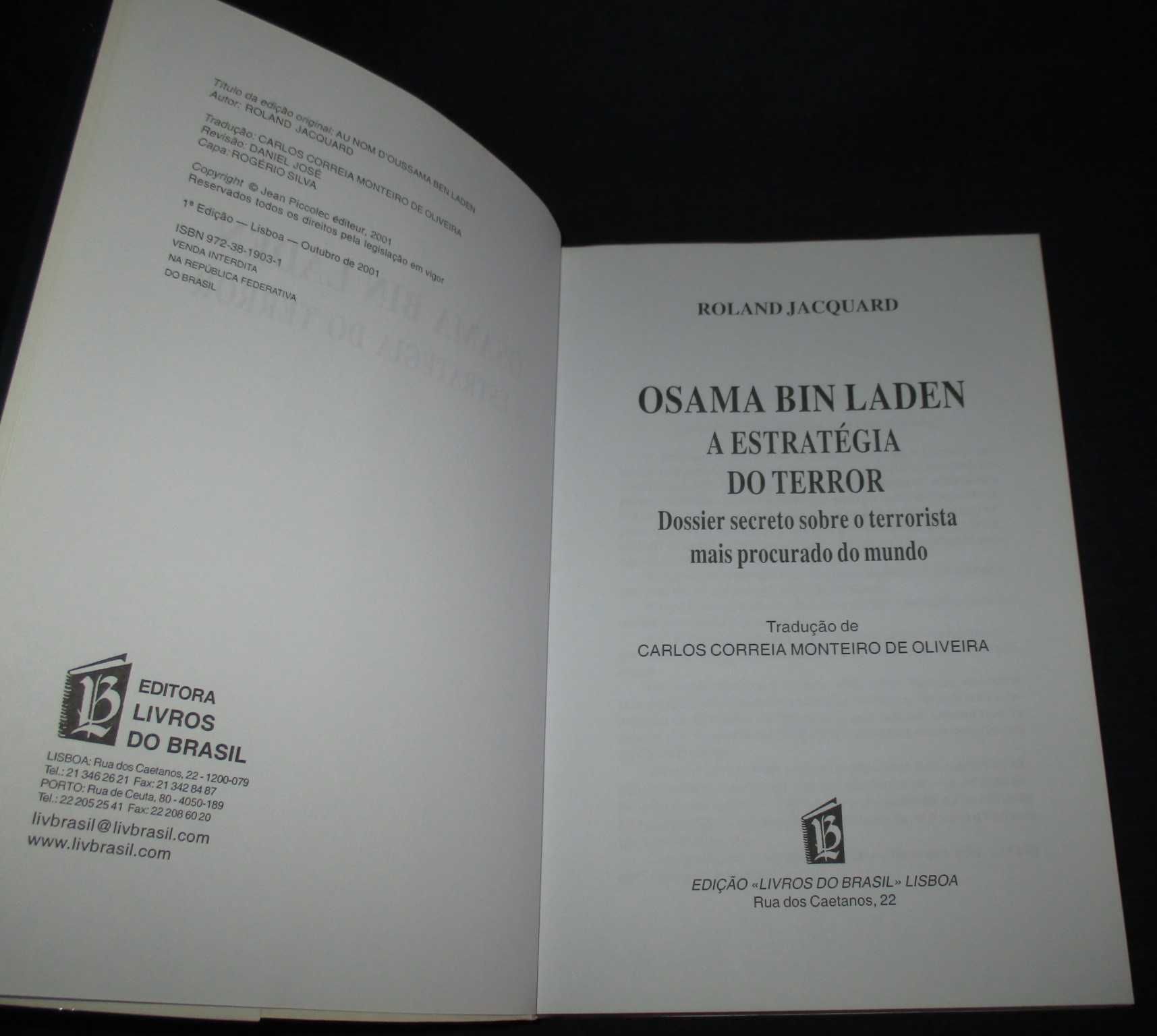 Livro Osama Bin-Laden A estratégia do terror Roland Jacquard