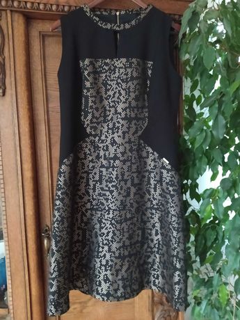 Sukienka Monnari 40 M/L, czarna/zlota,  Solar Midori Bialcon