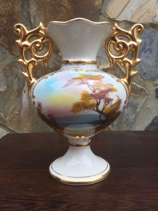 Jarra Faiança Portuguesa Alcobaça Raul Da Bernarda 22 centímetros