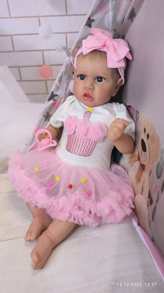 Reborn кукла Saskia 3д 3d малышка ребенок роспись девочка Саския