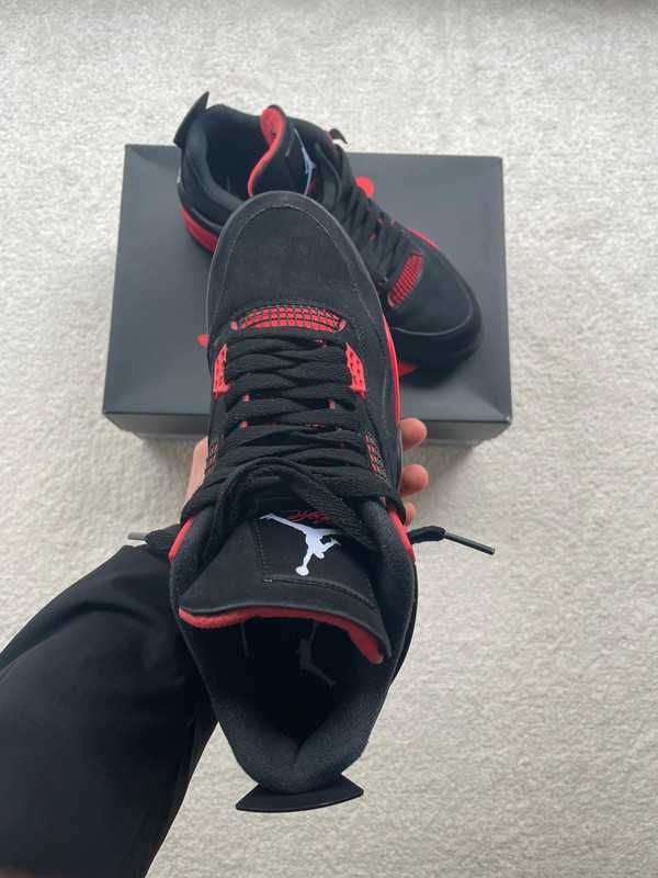 New Nike Air Jordan 4 Retro Red Thunder Eu 41