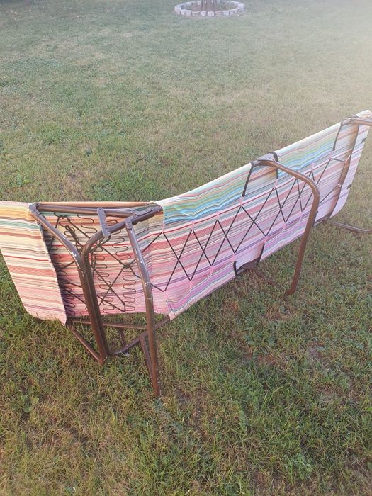 Leżak ogrodowy skladany aluminiowy łóżko polowe cena za 2 sztuki