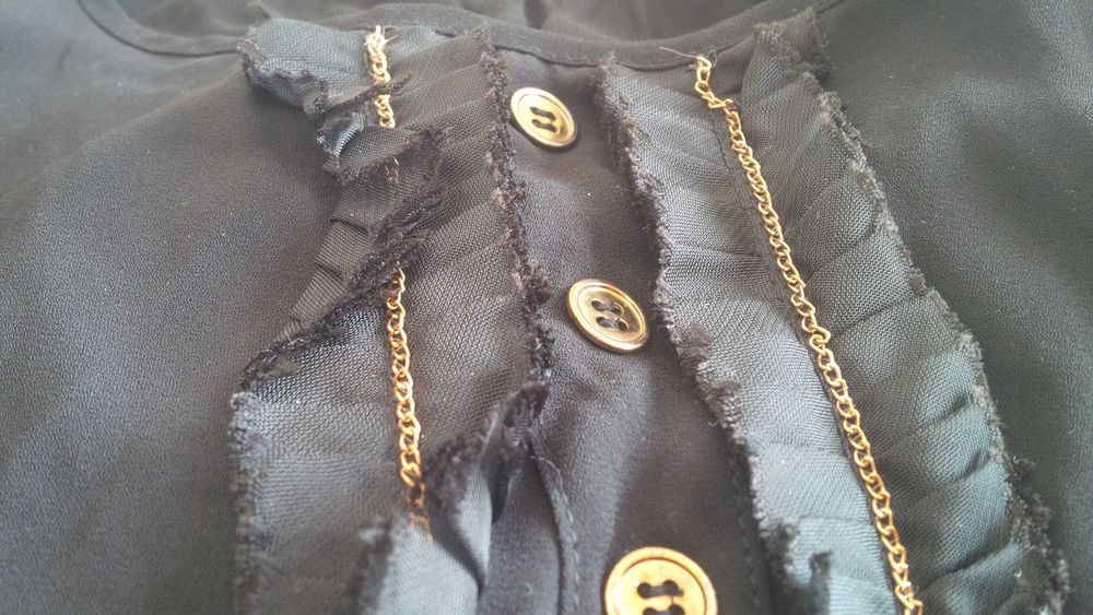 sukienka czarna lekka Halloween przebranie r. 40 do kolan czarownica