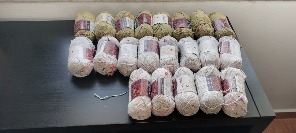 Lã de várias cores