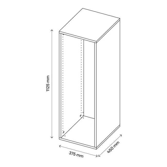 Korpus szafy GoodHome Atomia 45x112,5x37,5 cm biały