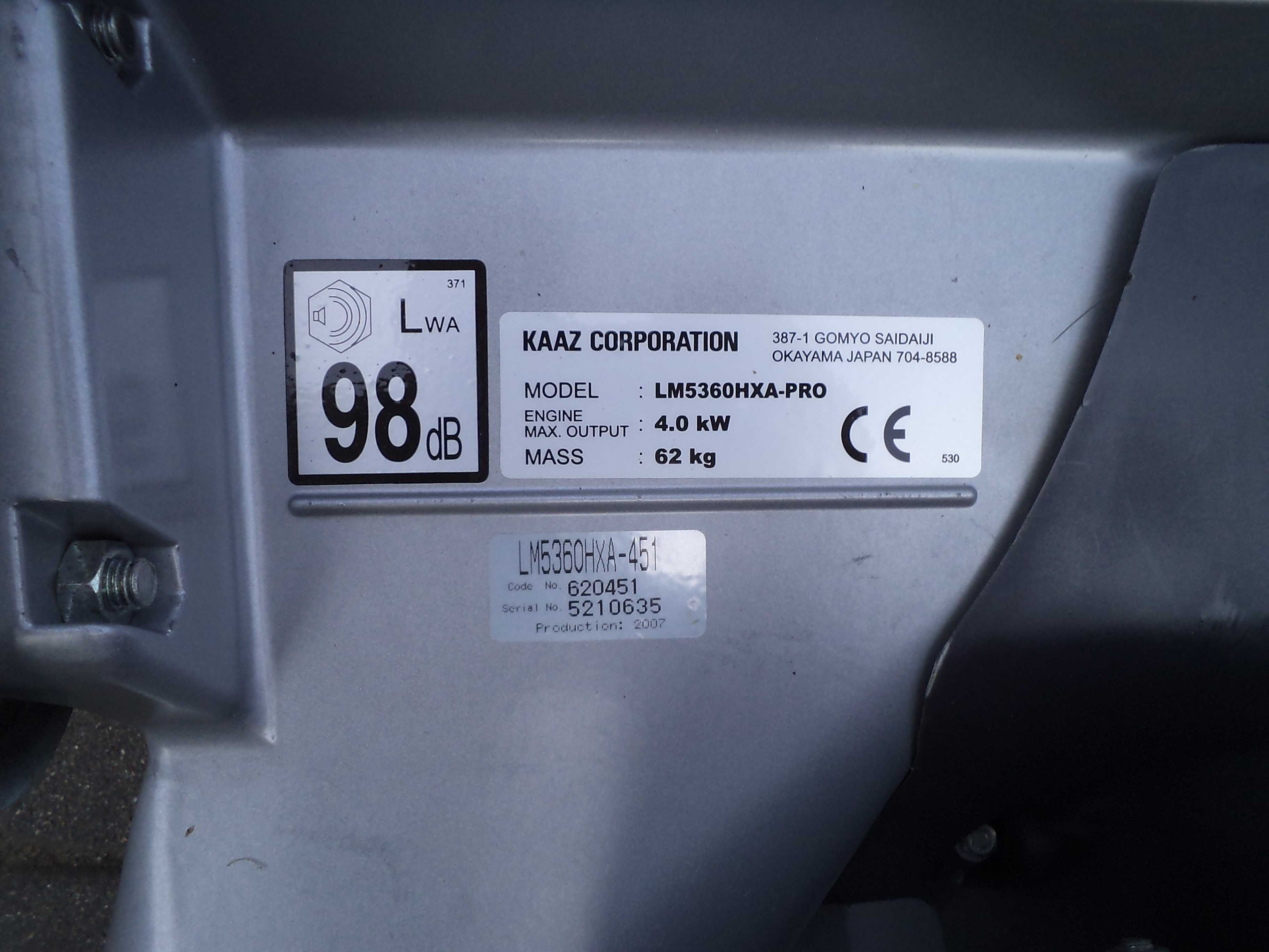 Kosiarka spalinowa Honda KAAZ LM 5360 sprzęgło noża  BIEGI Wał kardana