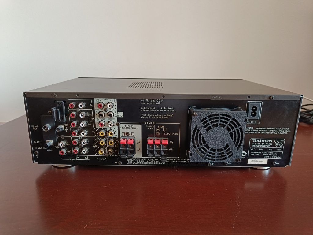 Wieża Technics amp SA-AX530, CD SL-PG590,  magnetofon RS-TR474M