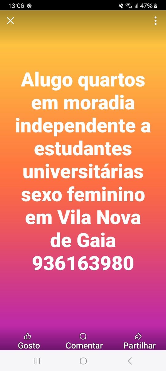 Quartos para arrendamento