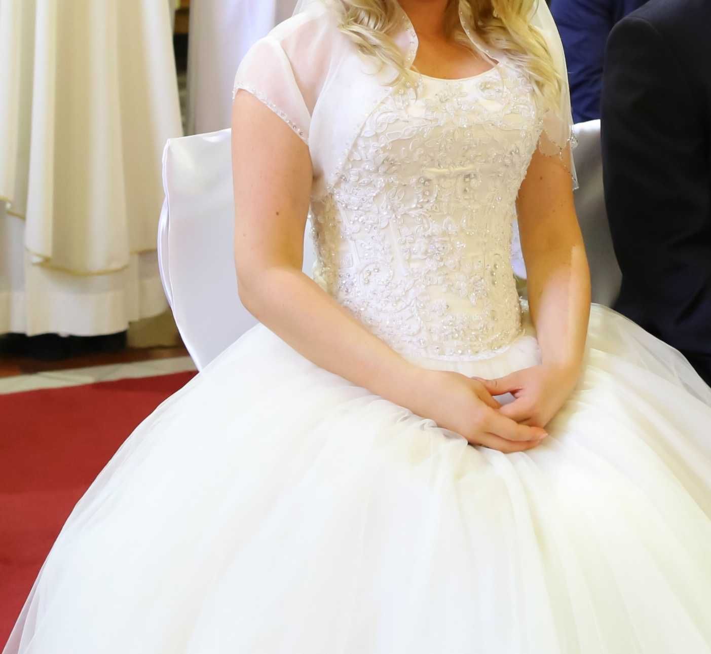 Suknia ślubna, kolor ivory, rozmiar S/M