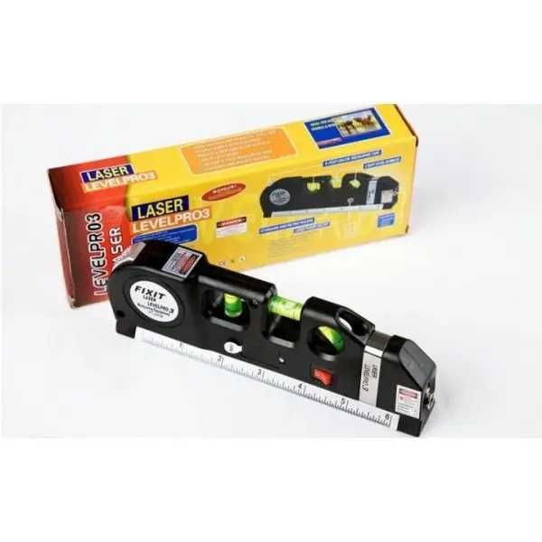 Лазерный уровень нивелир Laser Level Pro3 со встроенной рулеткой