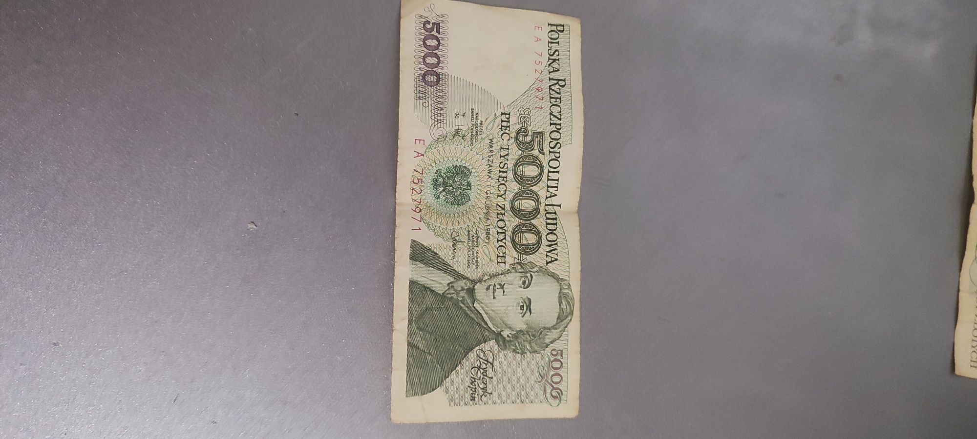 Купюры 5000 злотых