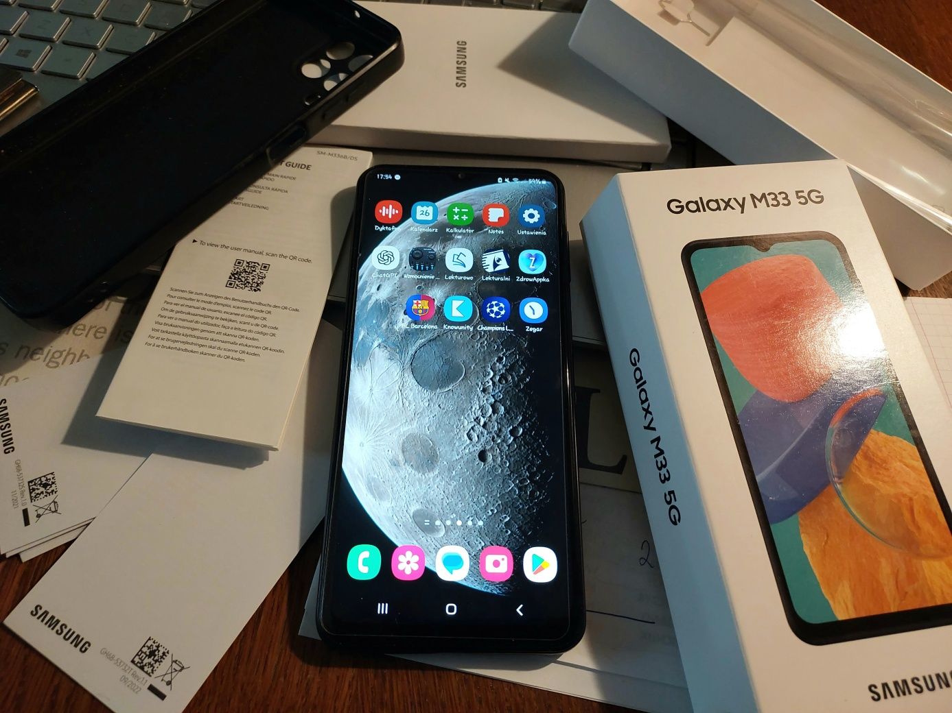 SAMSUNG Galaxy M33 5G Dual SIM 50MPX 128GB,6GB RAM etui+ słuchawki BDB