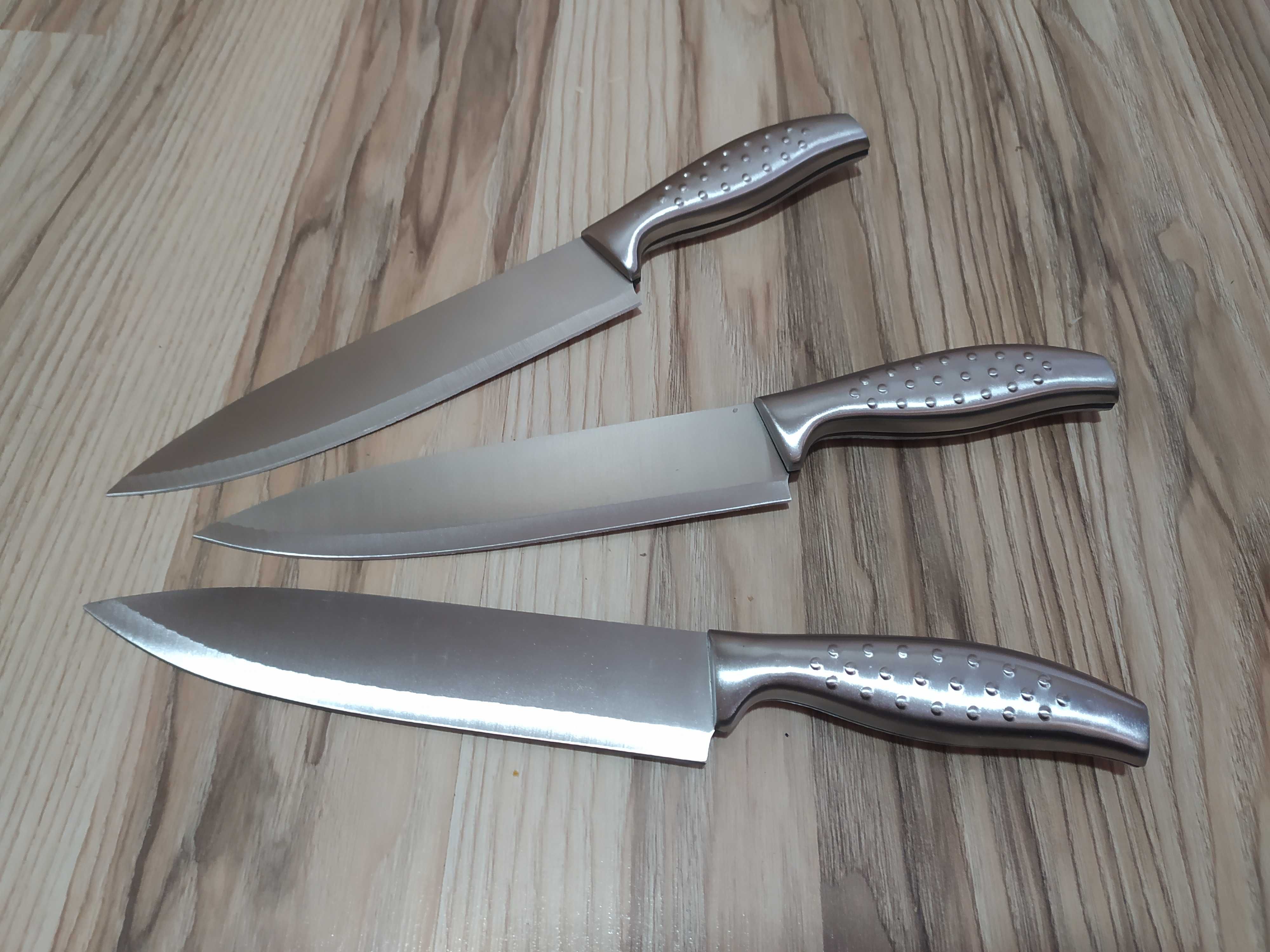 Nowy zestaw komplet noży kuchennych wyprzedaż 3sztuki