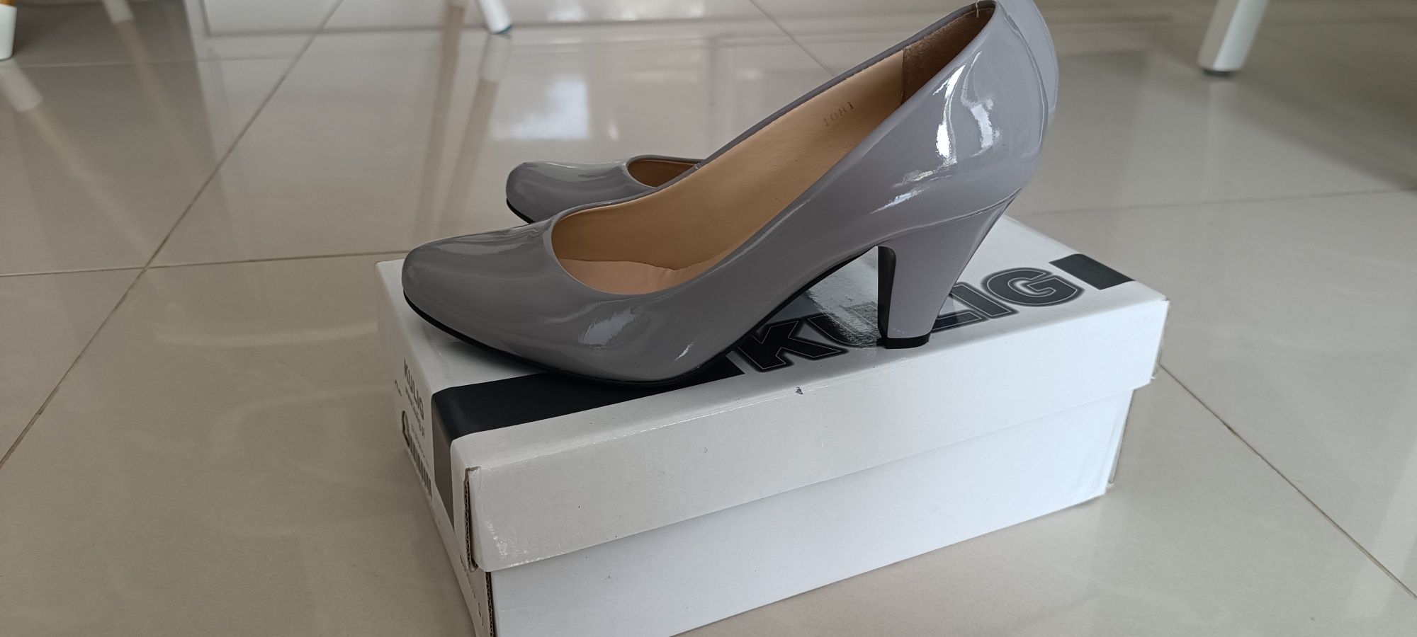 Buty czółenka popiel 37 kulig