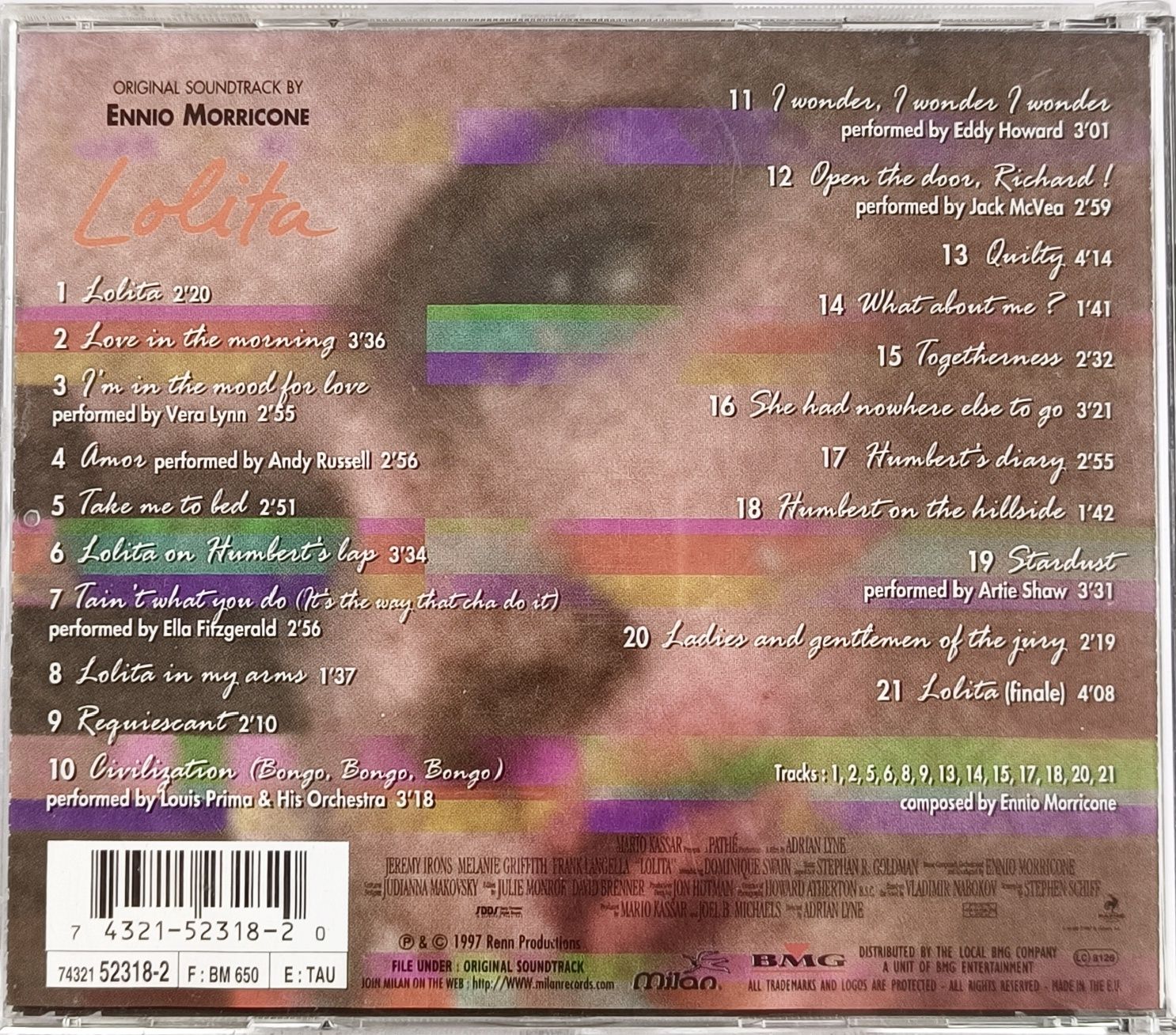 Soundtrack Lolita 1997r Ennio Morricone