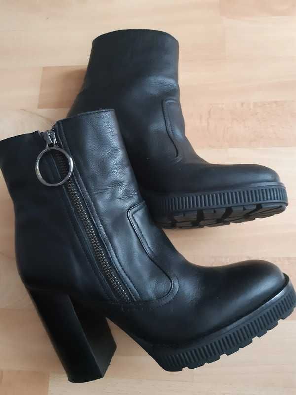 ZARA botki roz. 38 skóra!!