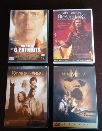 Conj. 4 DVD | O Patriota | Braveheart | Sr. Aneis II | Múmia