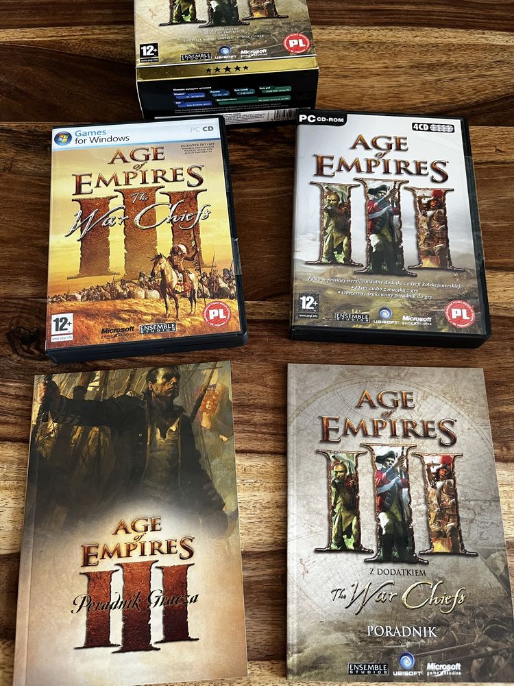 Gra PC CD-Rom Złota kolekcja Age of Empires III 3 + dodatek Unikat