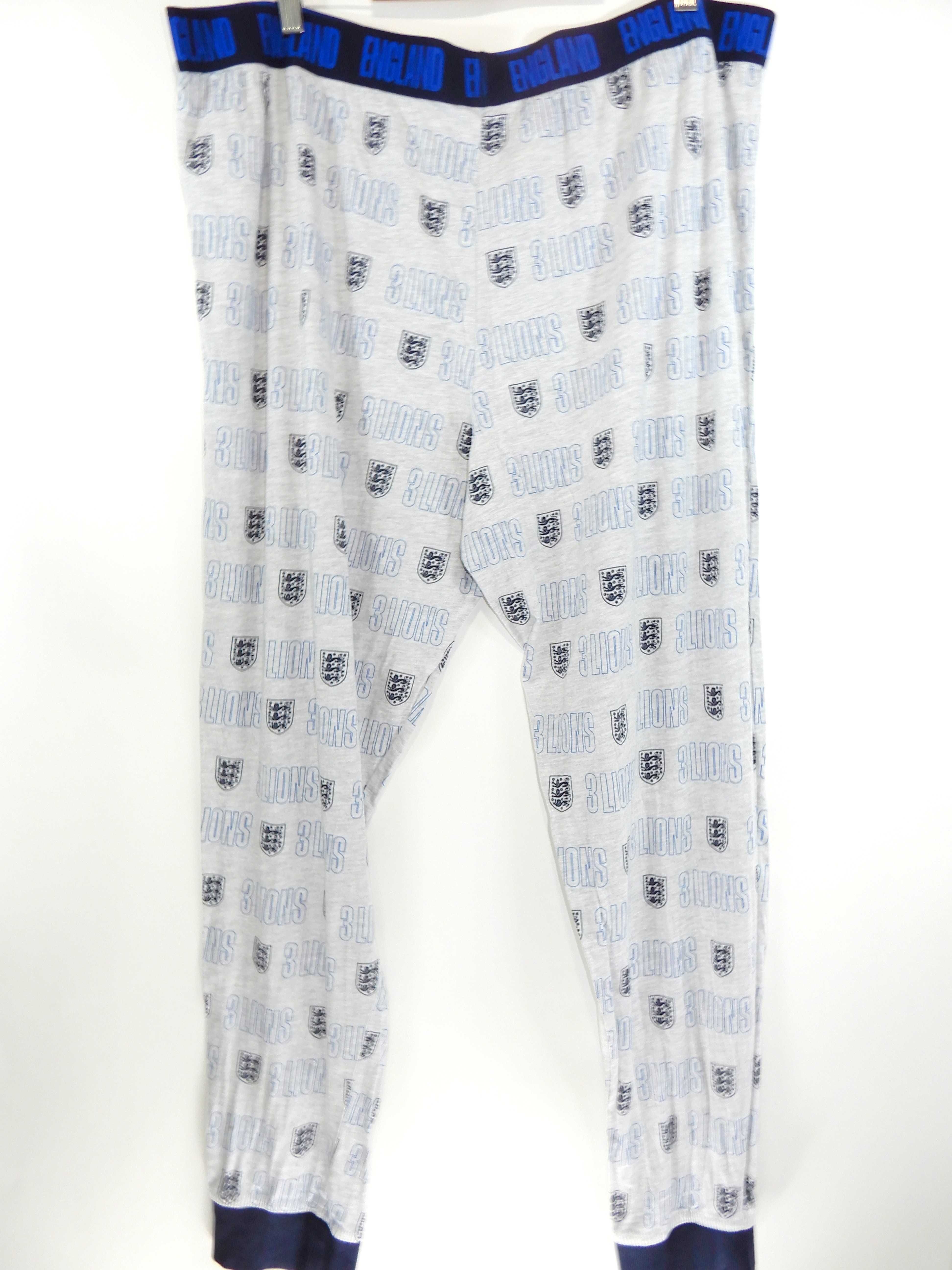 Piżama spodnie piżamowe dół od piżamy england napisy  niebieskie XXL