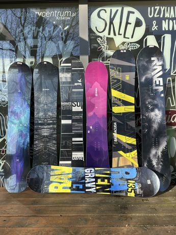 Nowe deski Snowboardowe RAVEN Sklep Kraków DĄBSKA 18D WIELE ROZMIARÓW