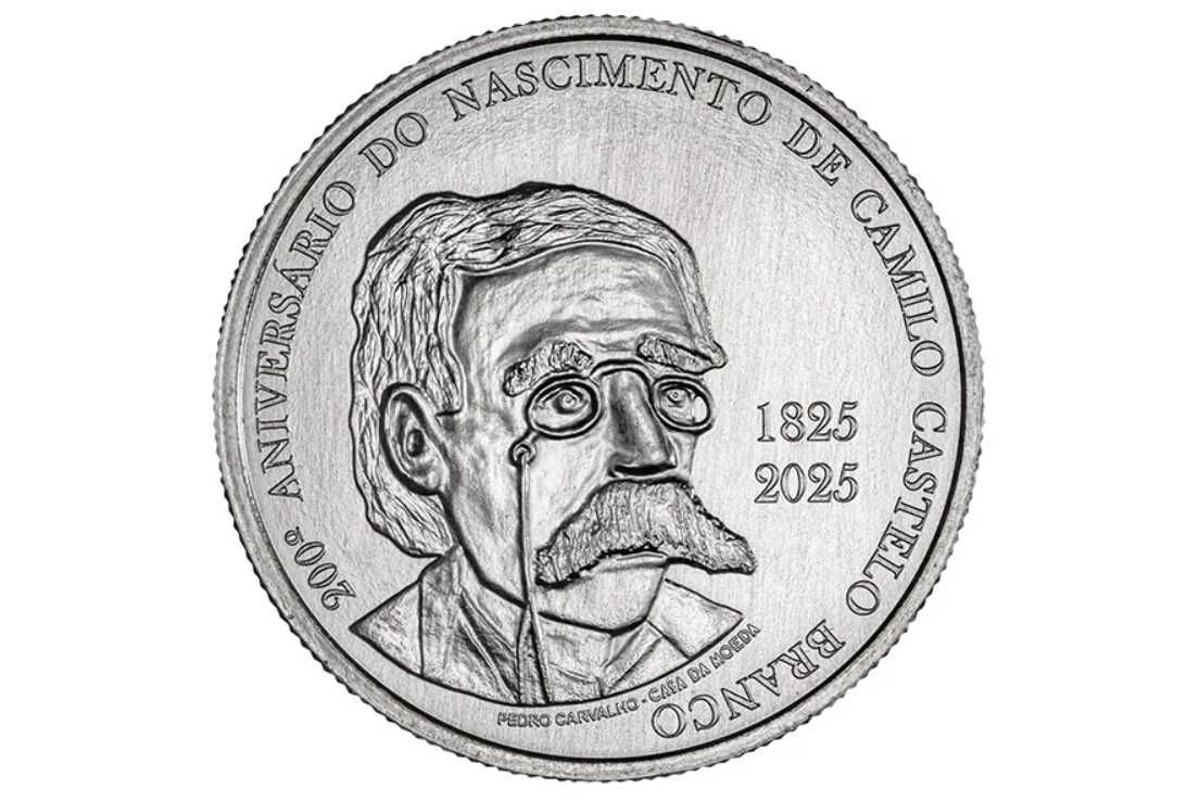 Moeda de coleção “200 anos do nascimento de Camilo Castelo Branco”