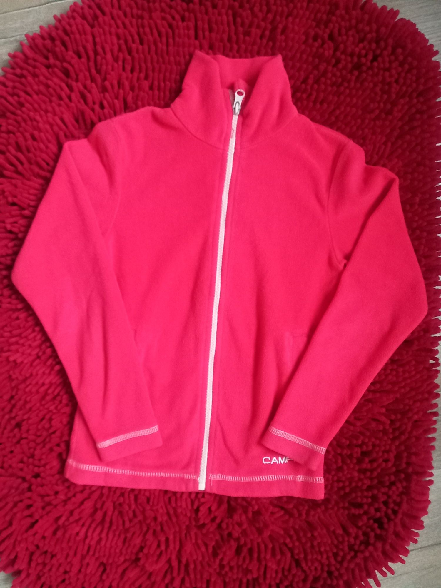 Polar polarek róż rozpinany Campris 7-8 lat 122 cm