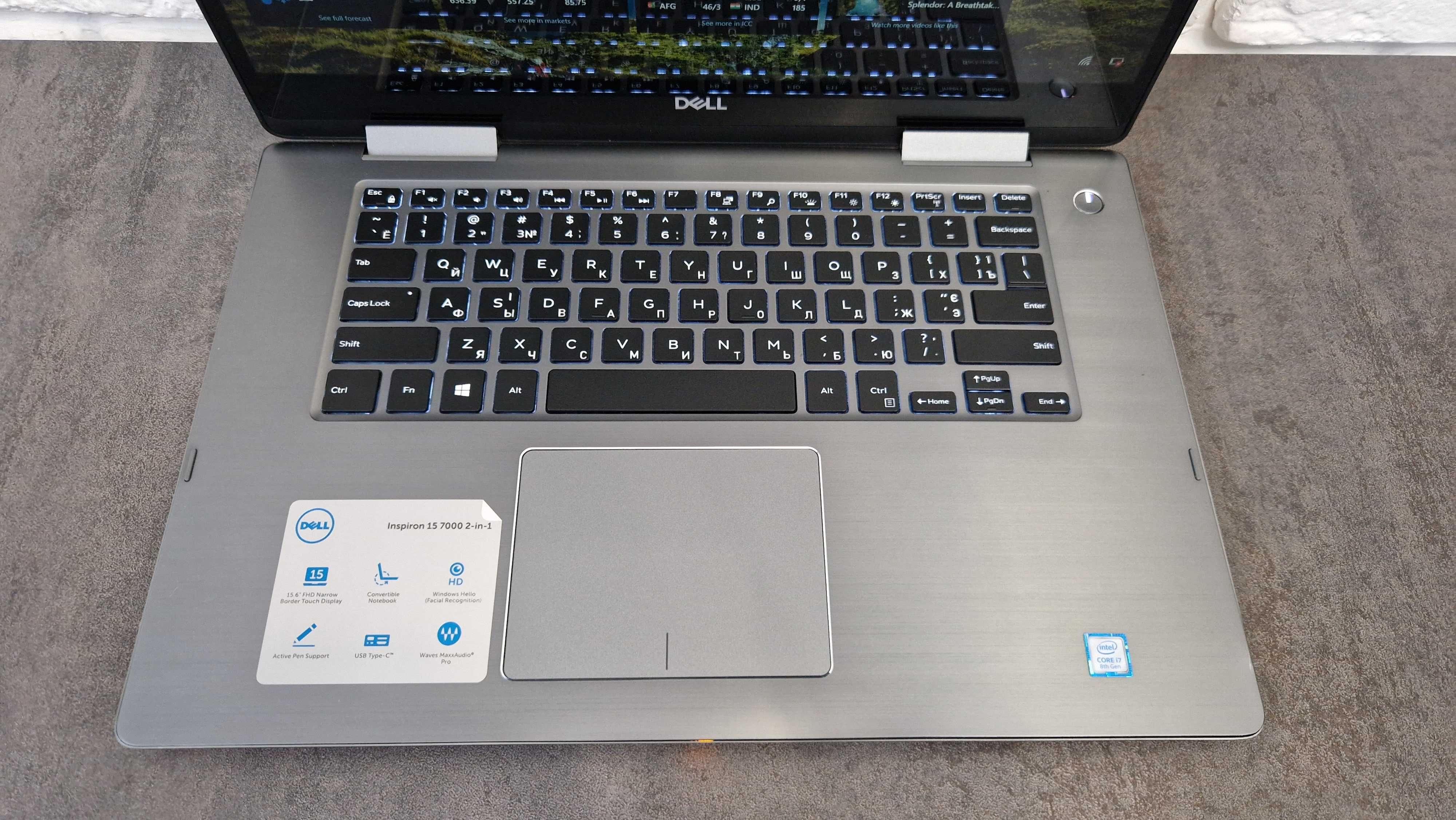 Ноутбук-трансформер Dell Inspiron 7573 i7-8550U/16/128/500