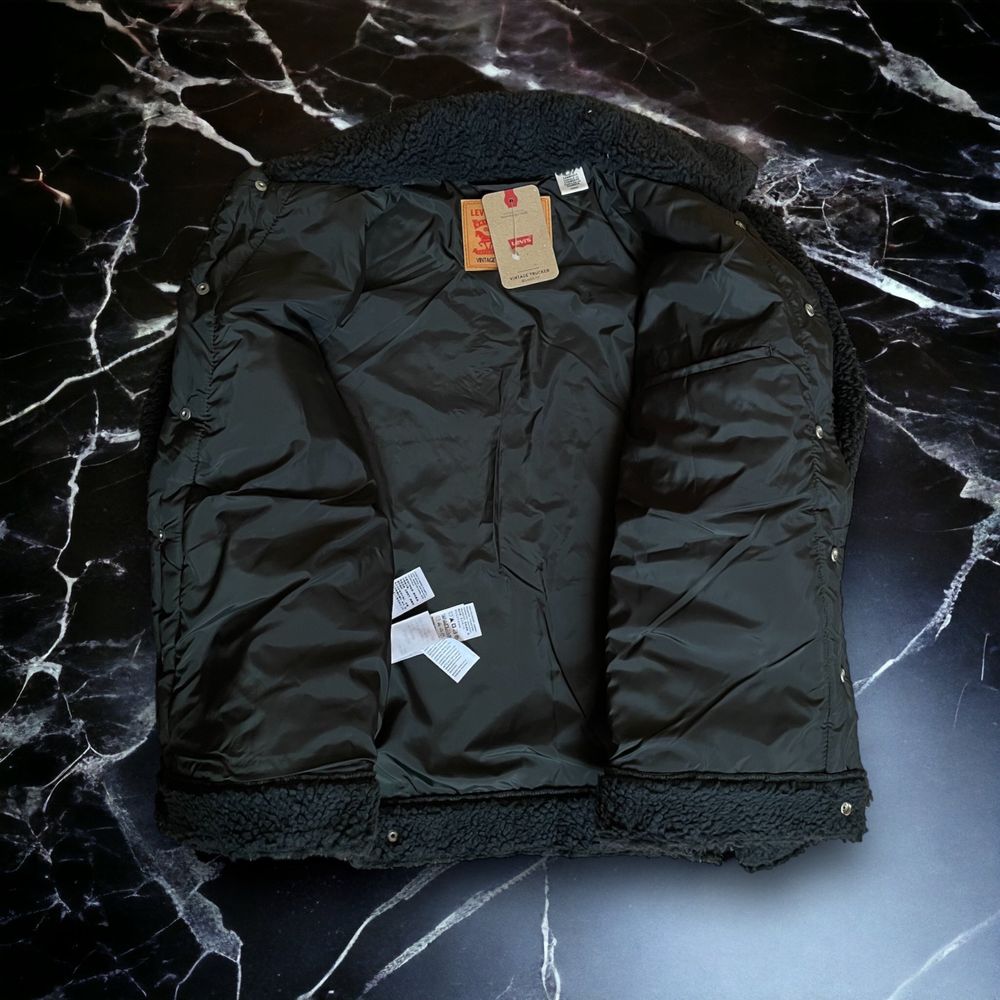S M XL 44 46 50 Levis sherpa куртка черная чорна шерпа левайс cozy