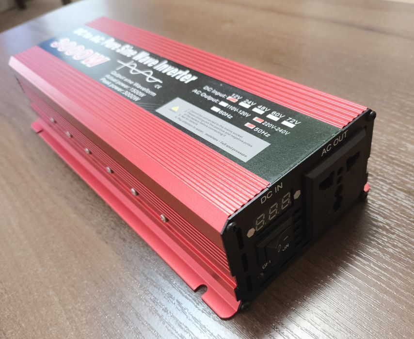 Інвертор 12В 220В 3000Вт Чистий СИНУС инвертор inverter преобразовател