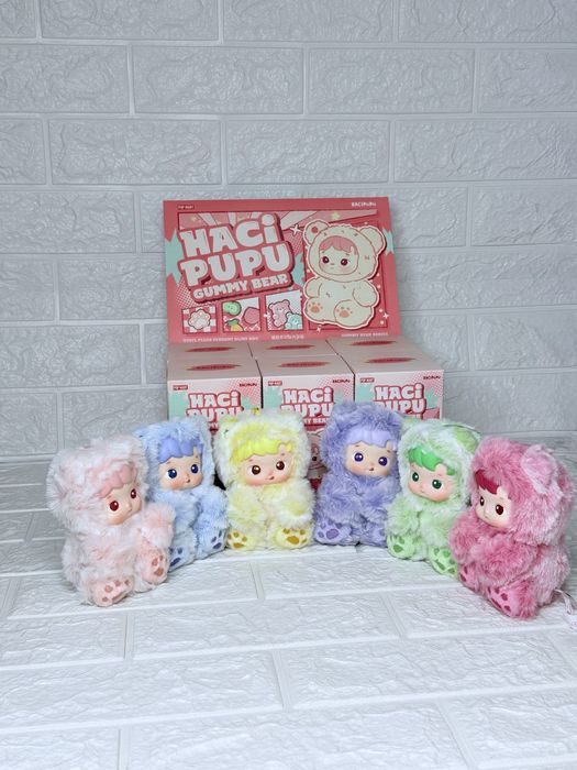Оригінал ! HACIPUPU Gummy Bear Series-Vinyl Plush Pendant Blind Box