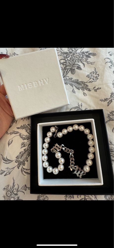 Srebrny perłowy choker MISBHV