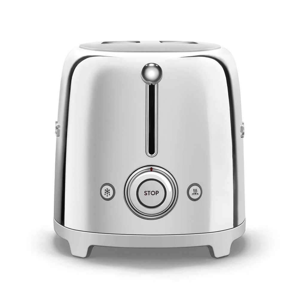 SMEG Toster na 4 kromki (41x21cm) 50's Retro Style TSF02SSEU Chrom